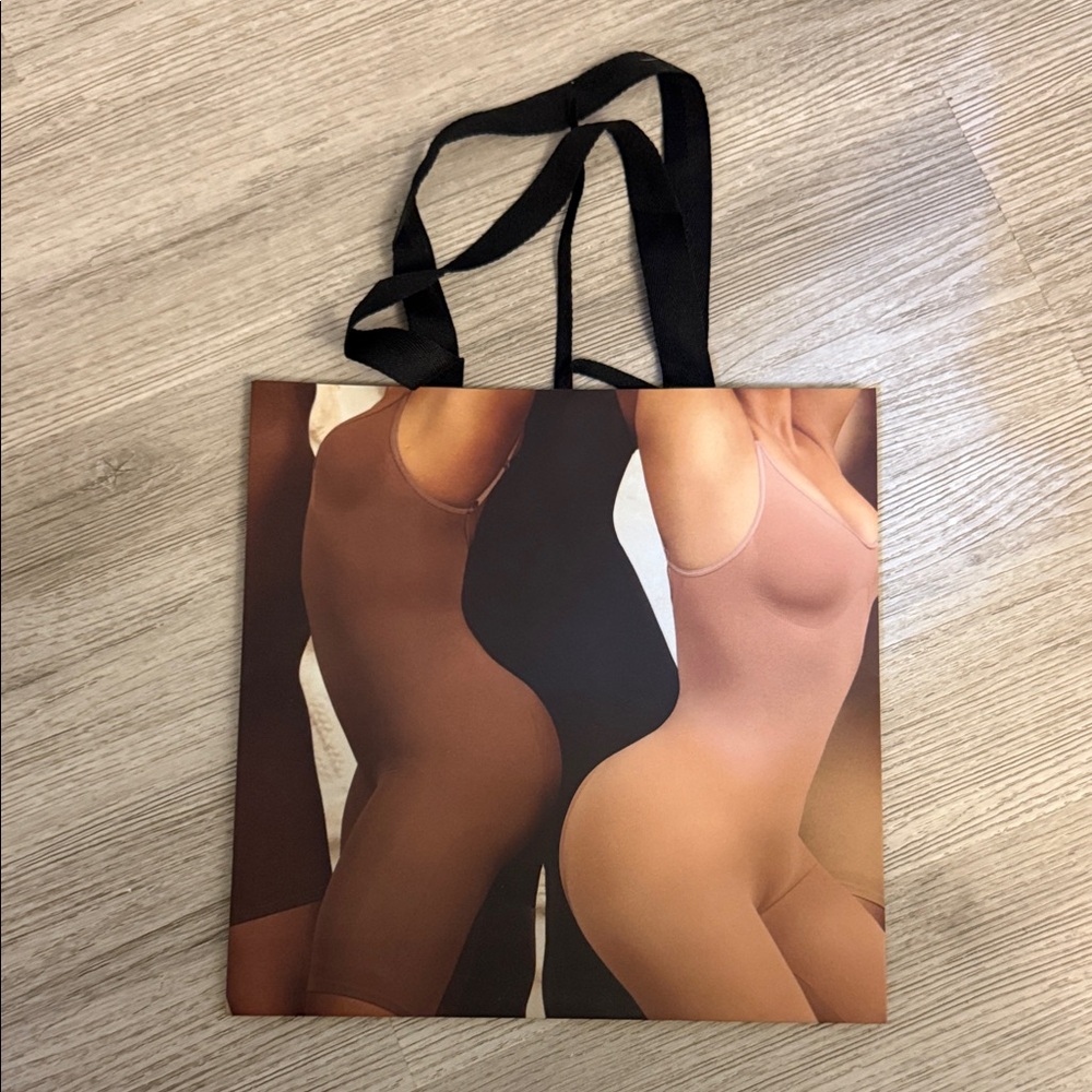 SKIMS Black and Brown Graphic Tote